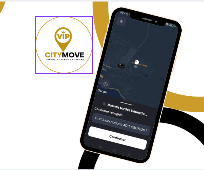 Vista de la aplicación CityMove VIP